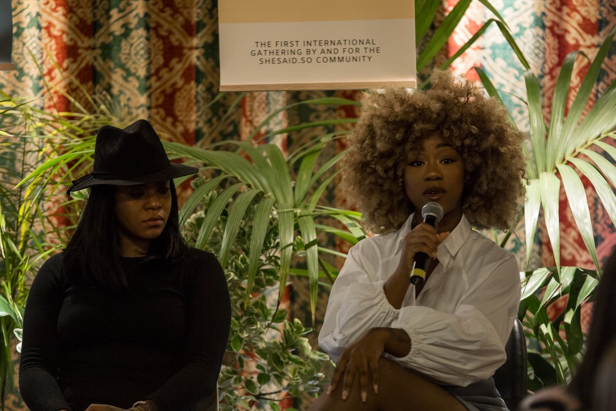 shesaid_so's tweet photo. #MEETSSS was full of thought provoking conversations, here are a few snaps from day 3, exploring the concepts of femininity and gender in a world driven by technology with Chantelle Ayanna (Lick Events) and @theslumflower and Rosina Kazi (one half of @lalforest ) https://t.co/TzmaxapW05