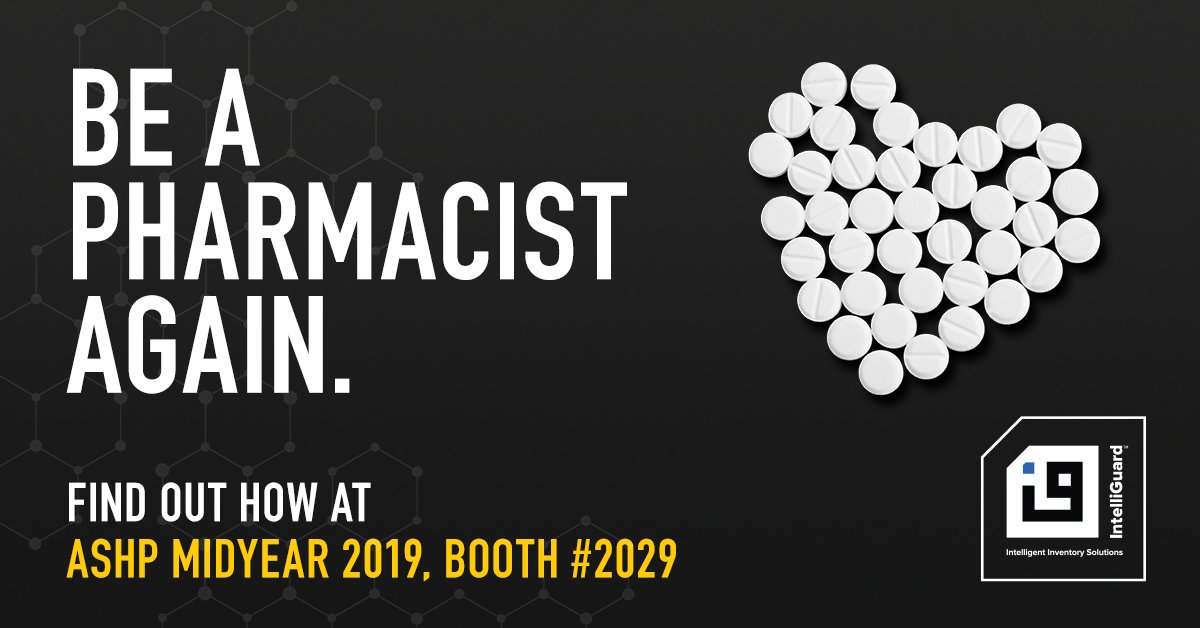 intelliguardrf's tweet photo. IntelliGuard attends ASHP Midyear 2019! Stop by booth #2029 to learn how RFID technology can bring your hospital into the future and give you time to be a pharmacist again. #RFID #inventorymanagement #drugmanagement #drugdiversion #opioidcrisis #ASHP19 https://t.co/H20OPLfg5a