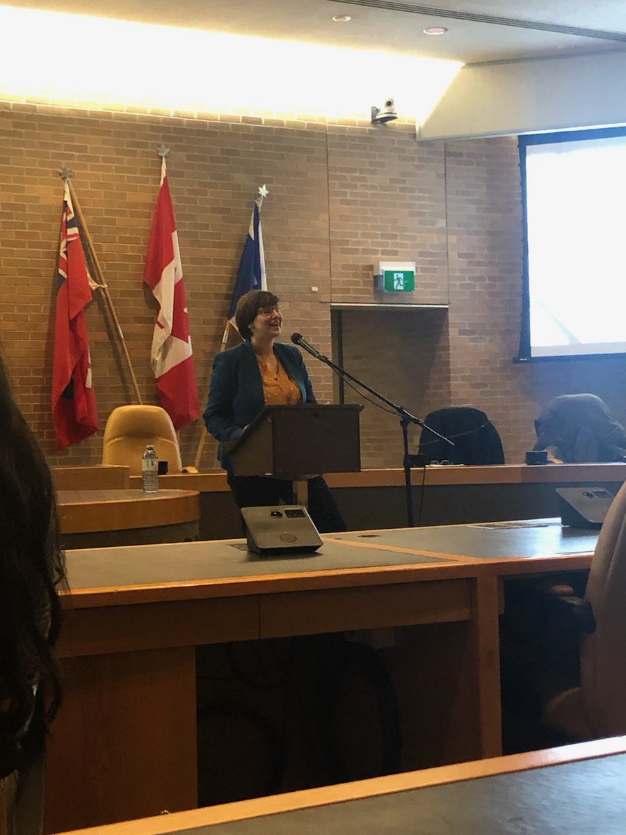 EvonOSmith's tweet photo. Stephanie Procyk speaking about the Opportunity Equation #silobustingTO @FOCUSTablesTO @SafeCity_TO @TorontoPolice @UWGreaterTO https://t.co/AWNGYhRrsN