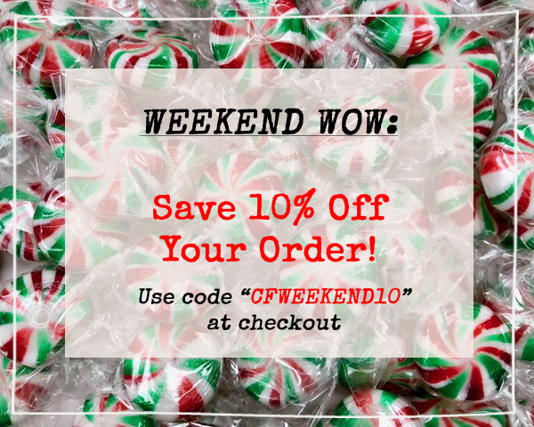 4CandyFavorites's tweet image. Our #WeekendWow starts NOW!  Save 10% off your order with code "CFWEEKEND10" this weekend only.  Stock up on all your favorite sweets, especially #ChristmasCandy (selling FAST!). #candy #candysale #retrocandy #christmas #candyfavorites #cfretrocandy ow.ly/dgaY50xtThr