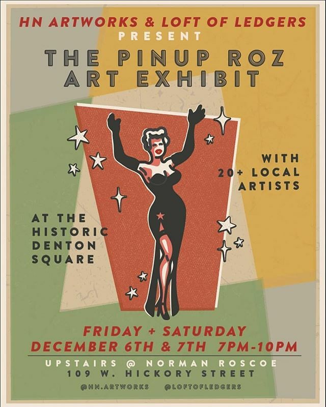 Excited to have <a href="/dentongallery/">The Denton Gallery</a> artists in this new show tonight and tomorrow @norman_roscoe on the square! Organized by Denton Gallery alum @loftofledgers and partner <a href="/hn/">hn</a>.artworks 
Stop by to see work by @postmodernistmalone @artdelasalle <a href="/laurenbonham/">Lauren Bonham</a>.a… ift.tt/2YsPPYz