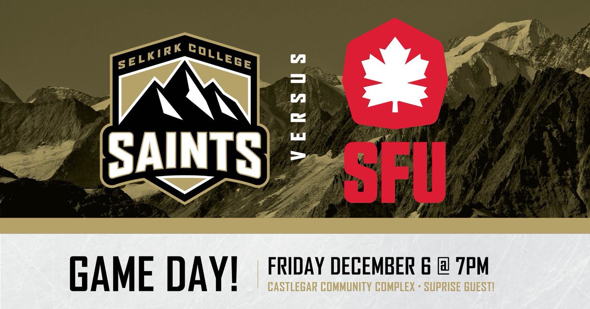 🚨🚨GAME DAY🚨🚨 Selkirk Saints take on <a href="/sfuhockey/">SFU Red Leafs Hockey</a> in the first of a double header at the Complex at 7PM tonight!! Tonight will be our Annual Teddy Bear Toss - kids get into the game free if you bring a stuffed animal to throw onto the ice after the Saints first Goal!!