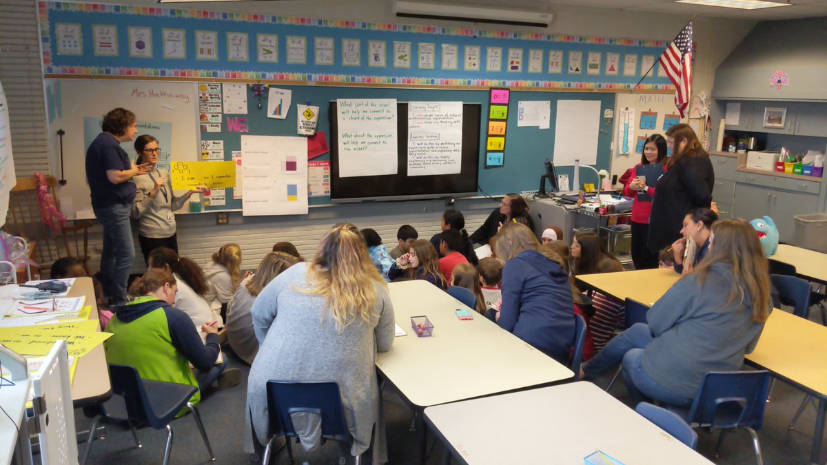 EPSMath's tweet photo. Together is Better! @HawthornePrin1 & @LowellElementa3 bringing teams together in the @EPS_North for @EverettSchools #MathLabs today. #MathTalk #Discourse is a powerful focus for these collaboative teams. https://t.co/mZN2udXimi