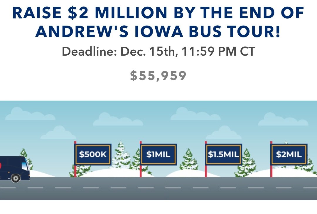 scottsantens's tweet photo. Okay, #YangGang, we've got ourselves another funding goal to hit. We have 9 days to raise $2 million. Let's move the tour bus past the finish line. Leverage #BankBanking + #StockBanking for Democracy Dollars, and keep yanging to expand our base.
Get $25: https://t.co/EW38m1jfOx https://t.co/SqqnUCMDg4