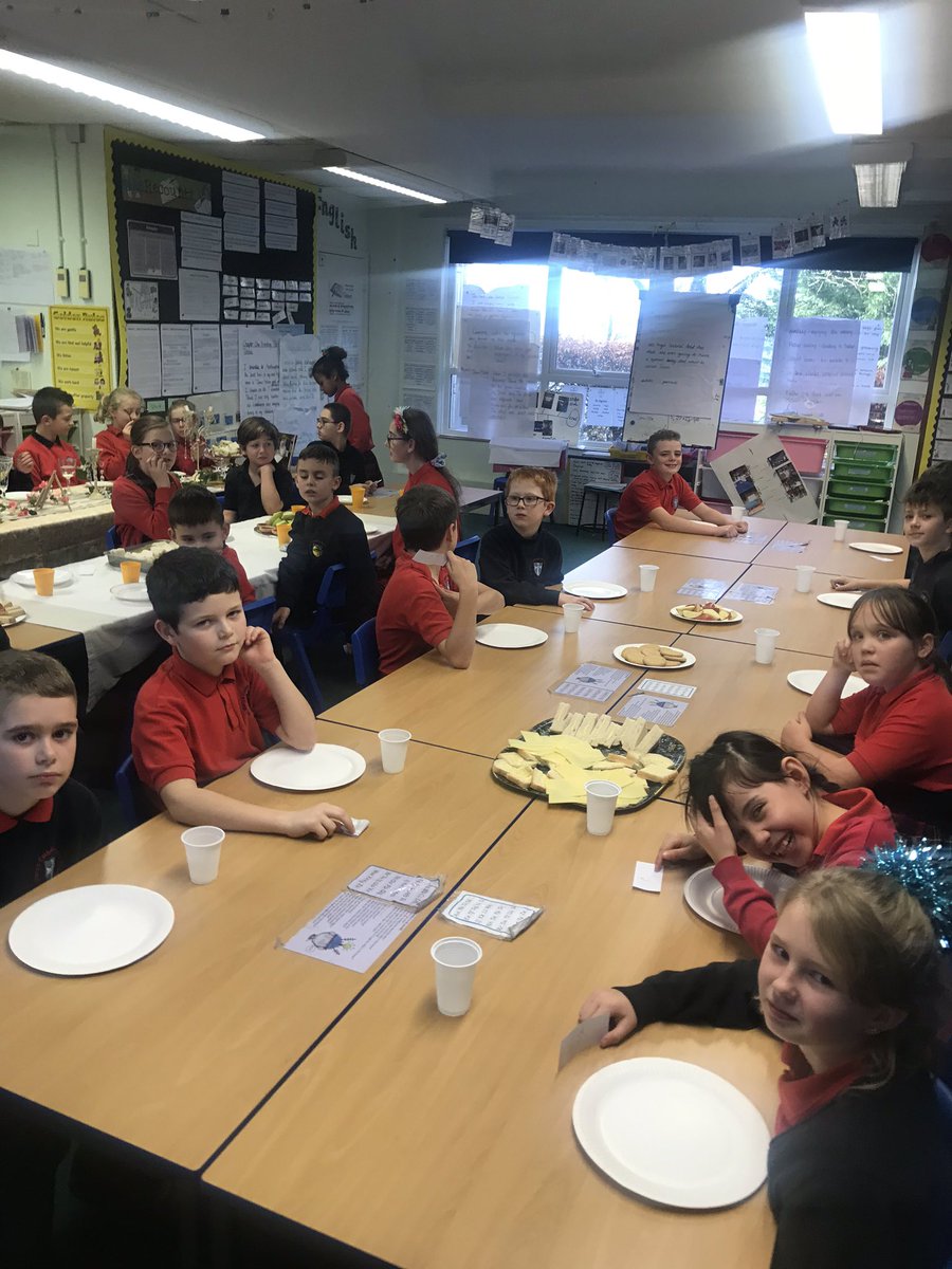 StMarysBodmin's tweet photo. Yr5’s fantastic finish was a Titanic tea party. All 1st class passengers were very happy but 3rd class were less impressed 🤣 not to worry as all food was shared equally @CastKernow @PlymouthCAST @friel_raymond #Titanic #learning https://t.co/z1pMBtf7ek