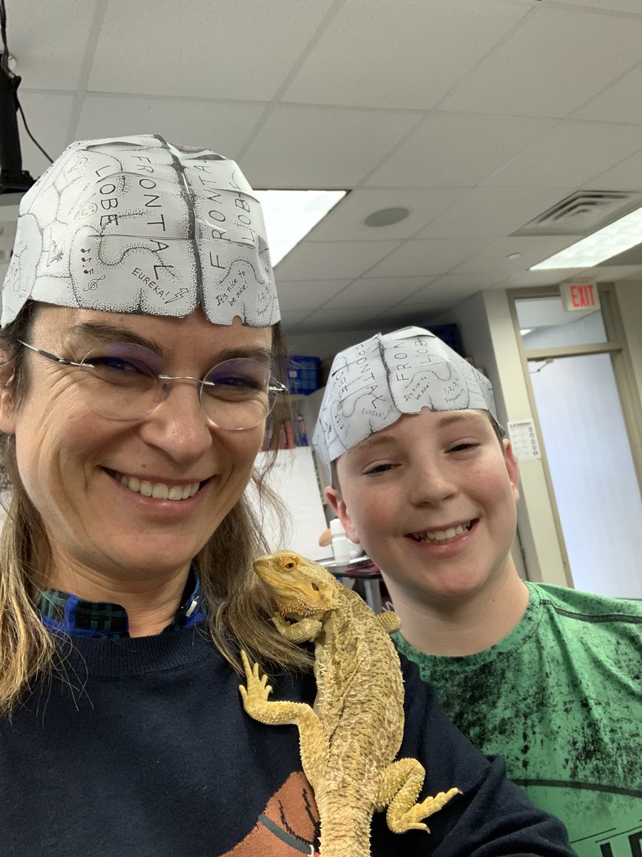 We are all so #brainy today. #brainhats  #sciencerocks <a href="/WAISSBISD/">Westchester Academy</a> <a href="/sbisd_science/">SBISD Science</a>