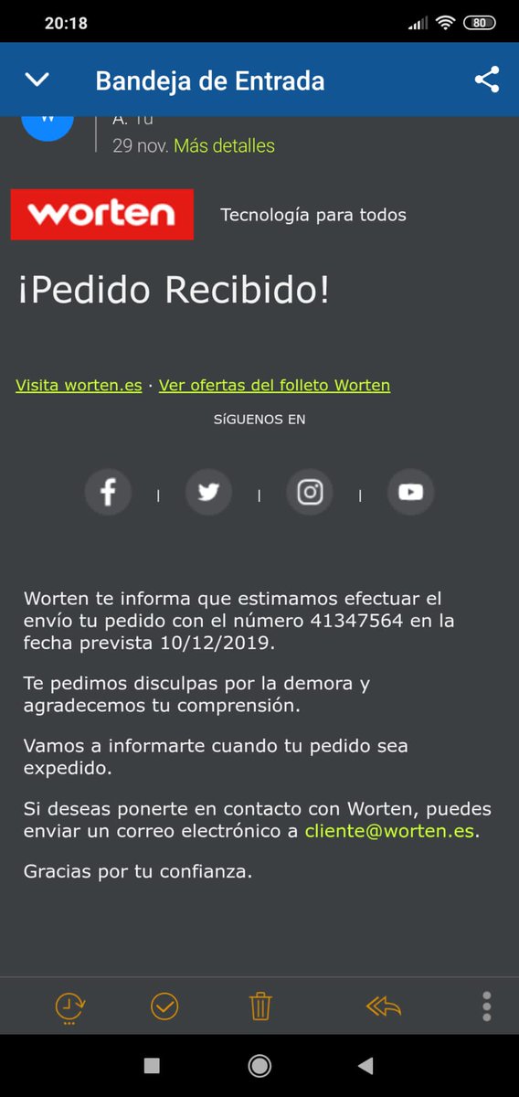 kisasera's tweet photo. @WortenES Semana después de haberlo comprado. @WortenES https://t.co/1YqOSn1LPx