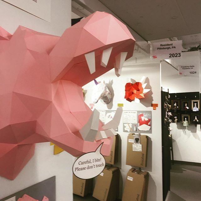 residentdesign's tweet photo. CHOMP. Just released into the wild (and in our online shop) this vicious but sweet hippo named Penelope has been sighted at One Of A Kind Chicago - see her and all her mates today from 11-8 in booth 2023! https://t.co/7qwUu5gntk