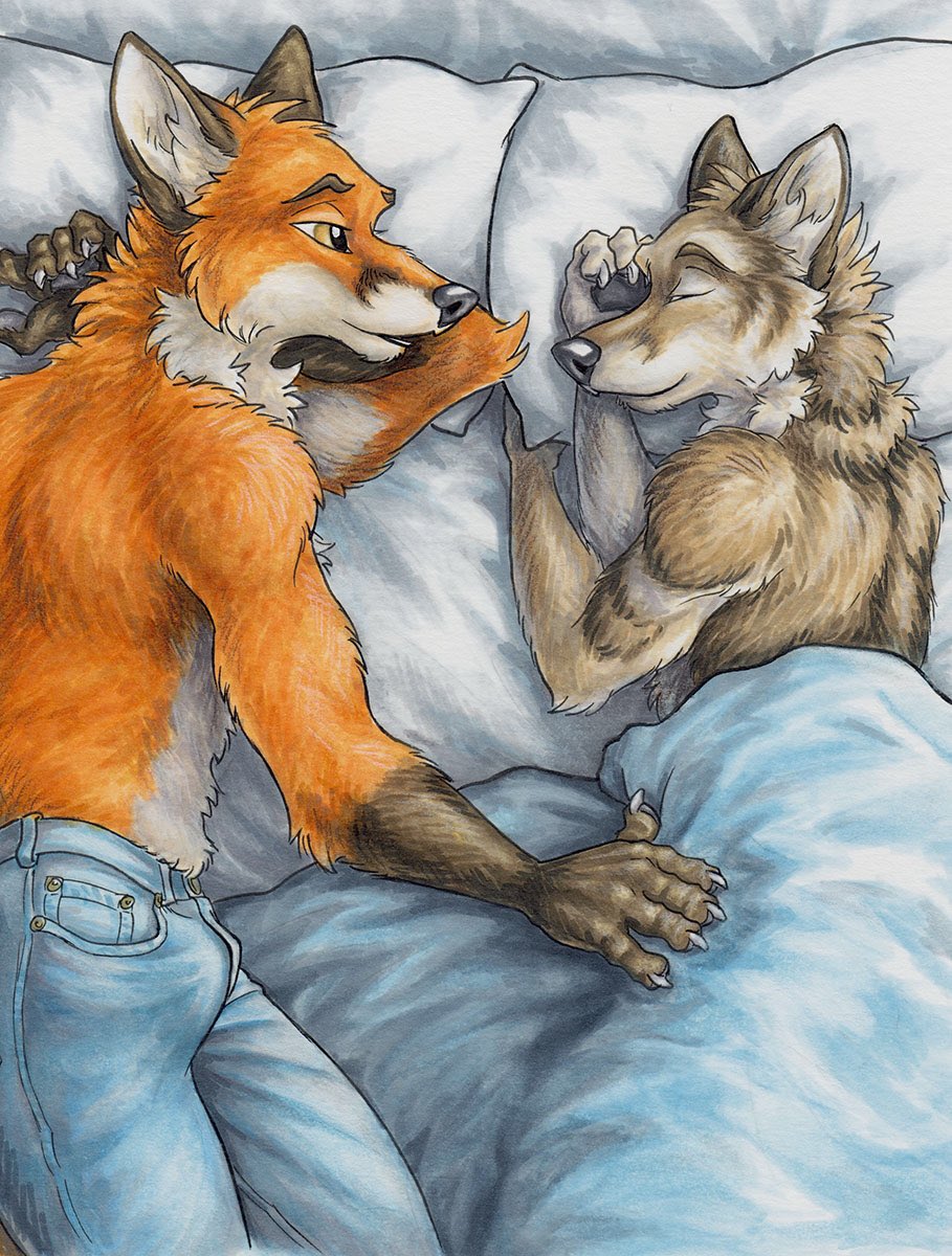 TheNeverwolf's tweet photo. Originals interiors for @KyellGold novel #TyGame are up for auction at the #MFF2019 art show! Find them at spaces A42 and G31 :D https://t.co/bRCnV3aSt2