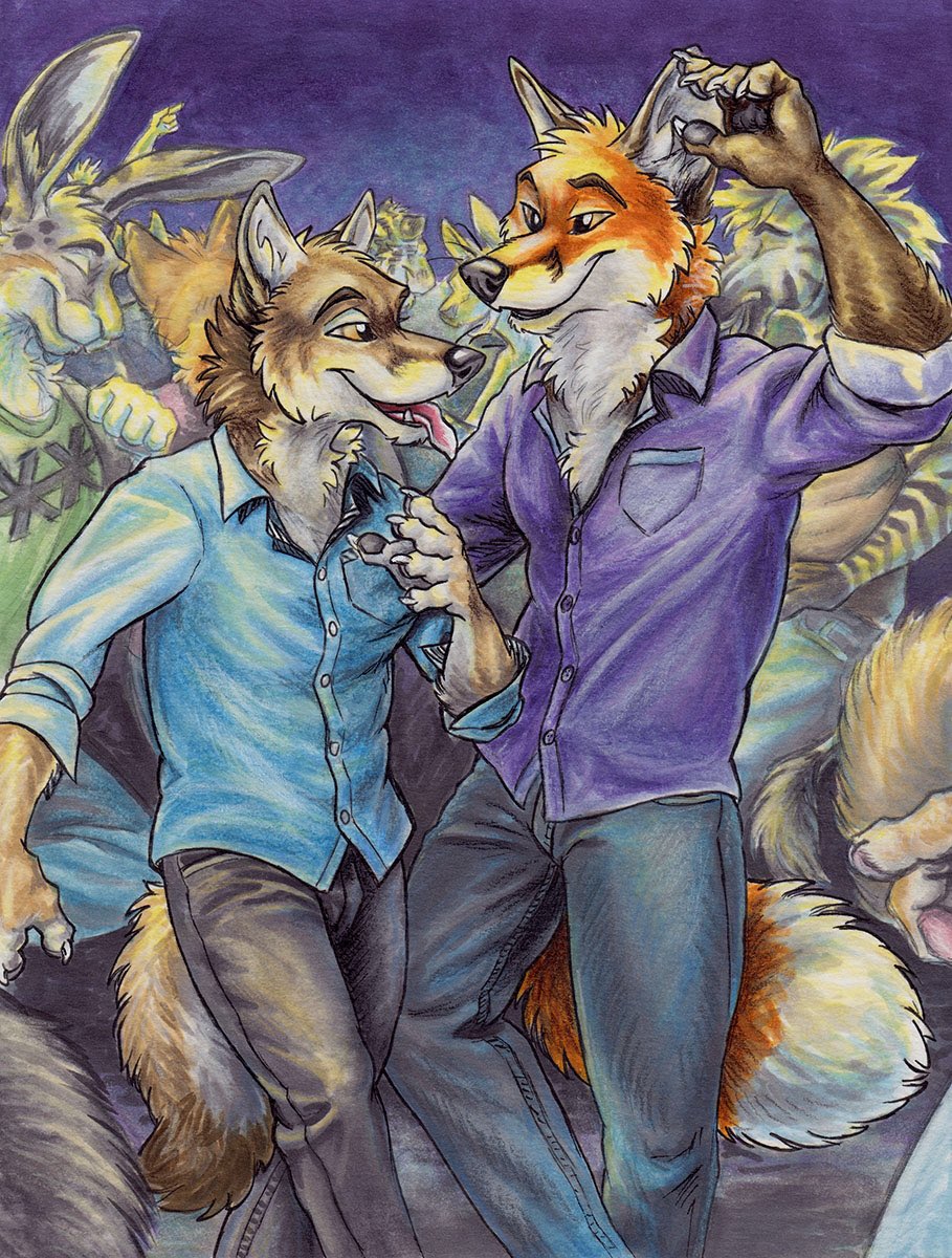 TheNeverwolf's tweet photo. Originals interiors for @KyellGold novel #TyGame are up for auction at the #MFF2019 art show! Find them at spaces A42 and G31 :D https://t.co/bRCnV3aSt2