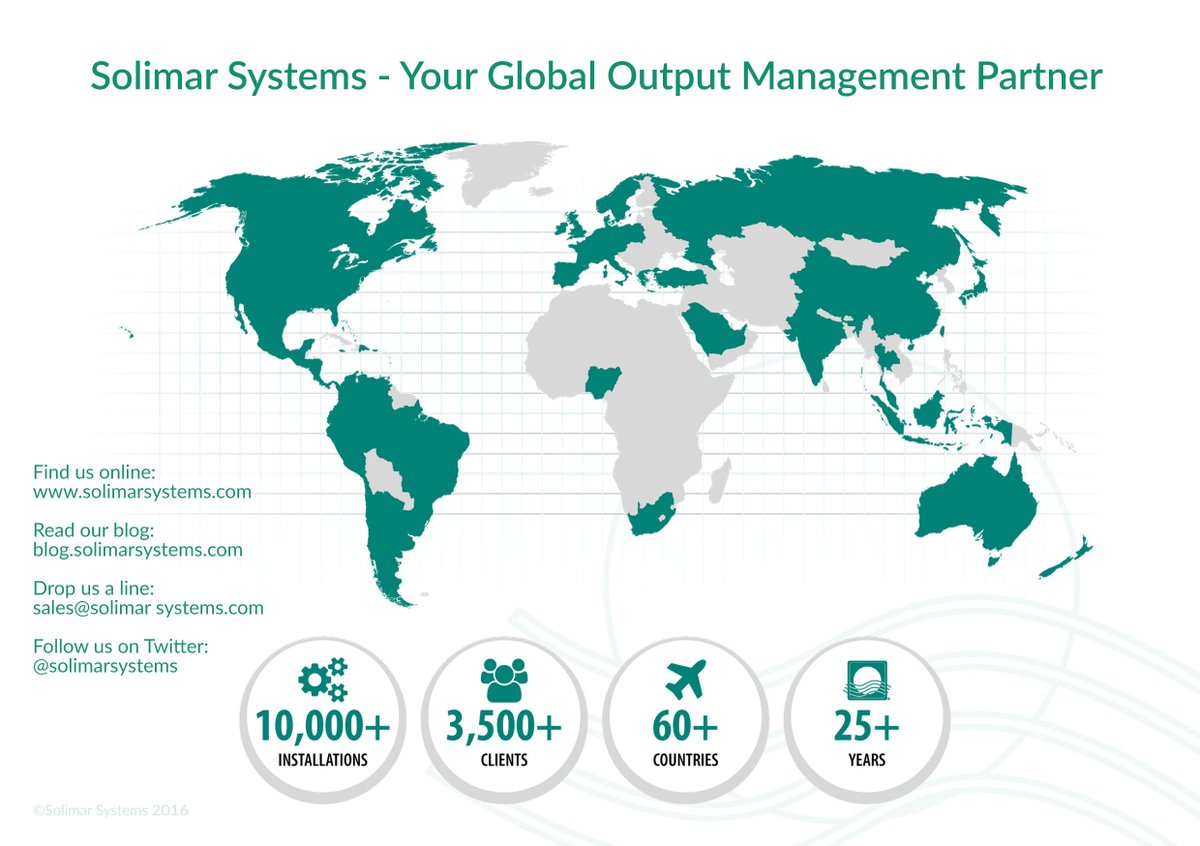 SolimarSystems's tweet photo. Our reach is #global--including the Middle East and Africa. Listen to what our partner has to say about working with Solimar to solve #printing and #delivery #workflow challenges. 
https://t.co/XusAwcCKe6 
#business #communications #print #software #printworkflow #ccm #mail https://t.co/ZqitkhuhDm