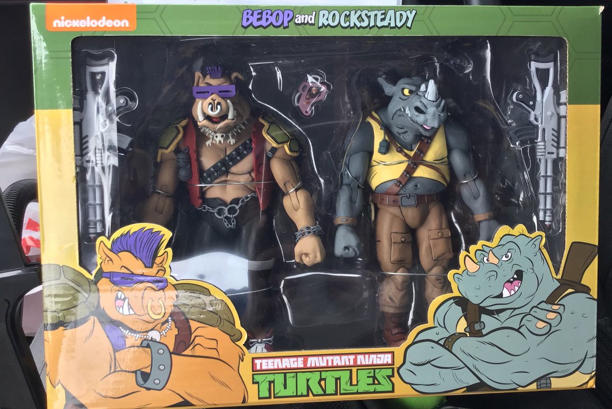 Finally got Bebop and Rocksteady two pack by @NECA_TOYS. I walked into Target right as FedEx was delivering the NECA box (true story). I mean what are the chances. I politely spoke with Jerry who was nice enough to open the box and hand it to me. Not today SATAN. (Satan=Scalpers)