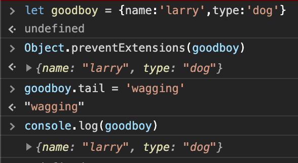 codepo8's tweet photo. 👉🏻 “Object.preventExtensions()”

🔗 https://t.co/gqT1hMEnhp

Interesting, didn't know this existed. https://t.co/EQ3rQmTLpy