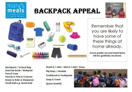 stambrosehigh's tweet photo. Please look out any last minute items for our Mary’s Meals Backpack appeal over the weekend, last day of collection is Tuesday, every little item helps  👍🏻🐝 #alwaysambees #advent #kindness https://t.co/uX9QTPrk4f