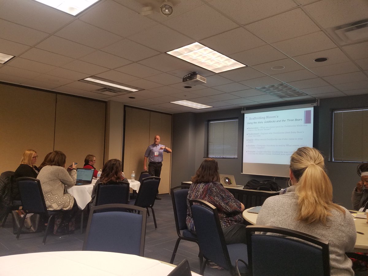 SouthernOhioESC's tweet photo. @the_gifted_guy Todd Stanley is engaging participants in today's @OAGCGifted Winter Workshop as we explore Higher Level Questioning in the classroom to raise expectations and promote creative and critical thinking. Excited to try out these strategies with teachers! #raisetherigor https://t.co/RhaEDO9VVo