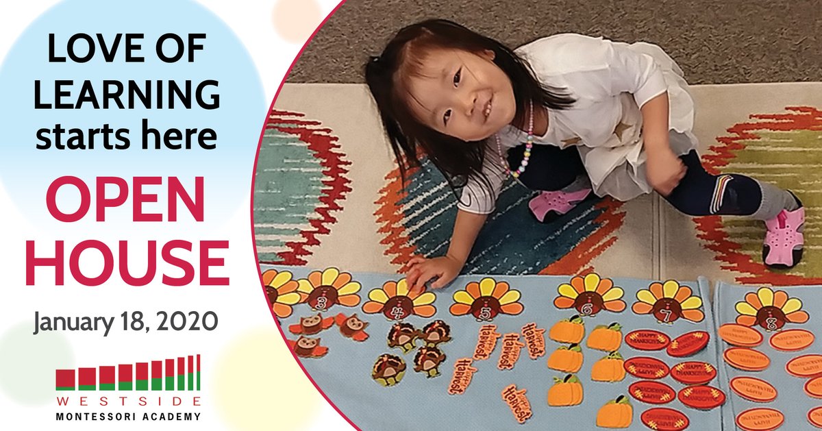 WesMonAcademy's tweet photo. Free tickets for our Jan. 18 Casa dei Bambini open house for preschool-age families are going fast – we've had to add another 50 spaces after our initial run sold out. Please sign up asap if you'd like to know about our 2020-2021 school year. https://t.co/uWCpIL230i https://t.co/0RQdmZbaLr