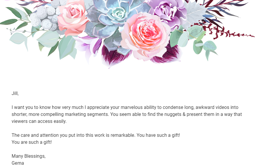 kiwichamp's tweet photo. Been creating videos as samples for business websites and social media. Received a beautiful testimonial. https://t.co/1uN0QLuQBc