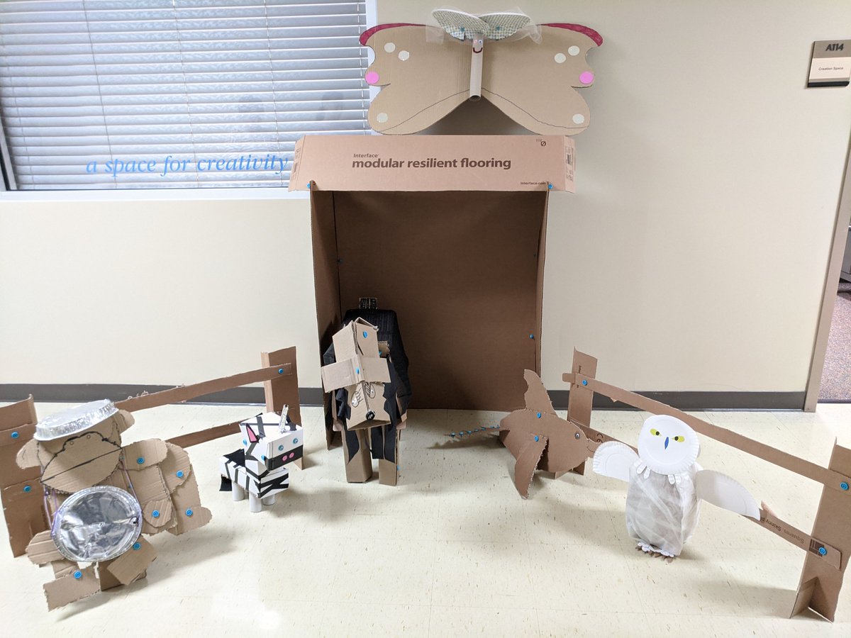 All the animals! #makers #makerspace #inventionliteracy @Makedo #cardboard #cardboardcreations