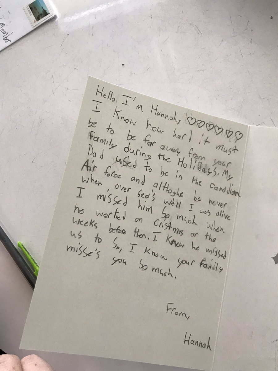 Mme_Pilon's tweet photo. The messages students created for the Canadian Armed Forces in their Christmas cards were completely inspirational and from the heart @alcdsb_mich Spreading the holiday spirit and our thanks @CAFinUS #ALCDSB https://t.co/0qTckjhZ2i