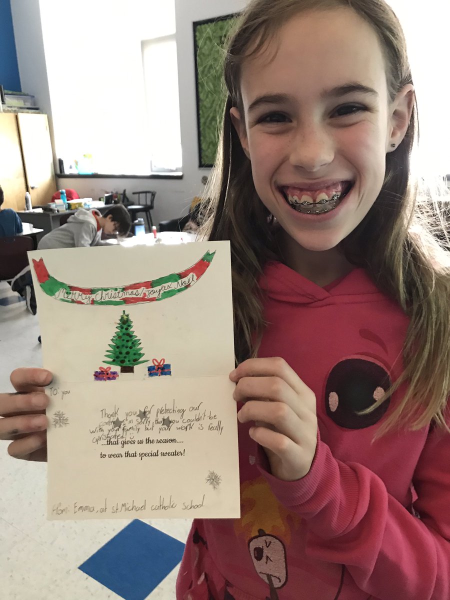 Mme_Pilon's tweet photo. The messages students created for the Canadian Armed Forces in their Christmas cards were completely inspirational and from the heart @alcdsb_mich Spreading the holiday spirit and our thanks @CAFinUS #ALCDSB https://t.co/0qTckjhZ2i