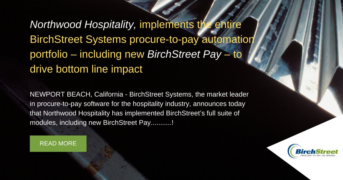 BirchStreet Systems on Twitter "Northwood Hospitality implements the