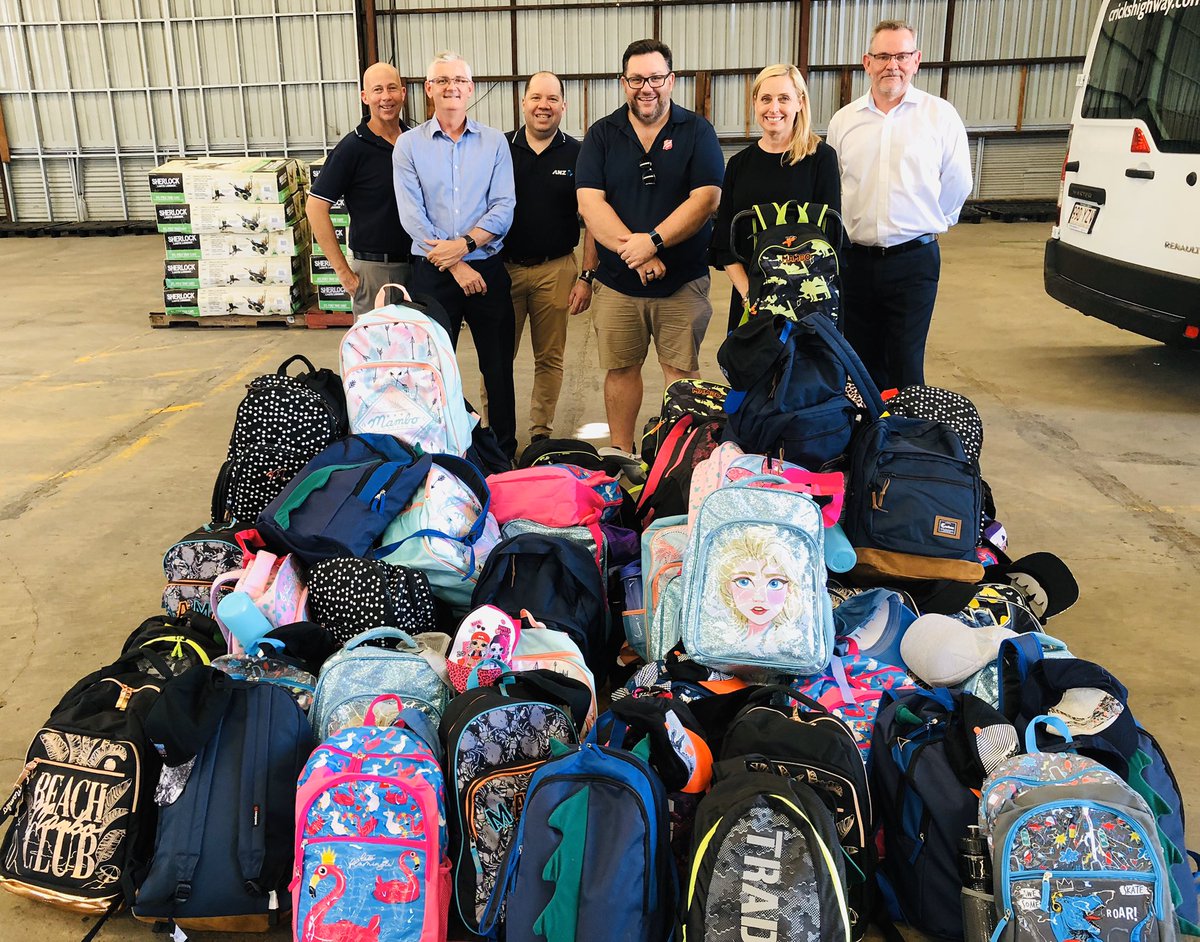 Proud to work for <a href="/ANZ_AU/">ANZ Australia</a> Brisbane. Our Queensland &amp; NSW teams pulled together to fill over 90 school bags filled with stationary, lunch boxes, water bottles, hats and vouchers for The Salvation Army. 
That’s $9,900 worth of goods for families in need 😊 <a href="/nathalie_hesse/">Nathalie Hesse</a>