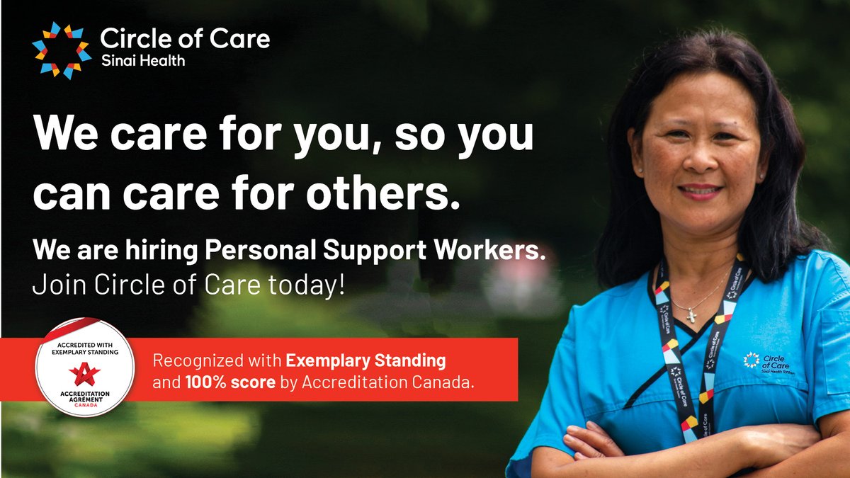 CircleofCareOnt's tweet photo. Looking to be part of a team? We care for you, so you can care for others. Apply to work at Circle of Care as a PSW today: https://t.co/fJW1vUzIJE #hiring #PSW #jobs #PSWjobs #jobsTO #TorontoJobs #Toronto https://t.co/tgngB9TNoH