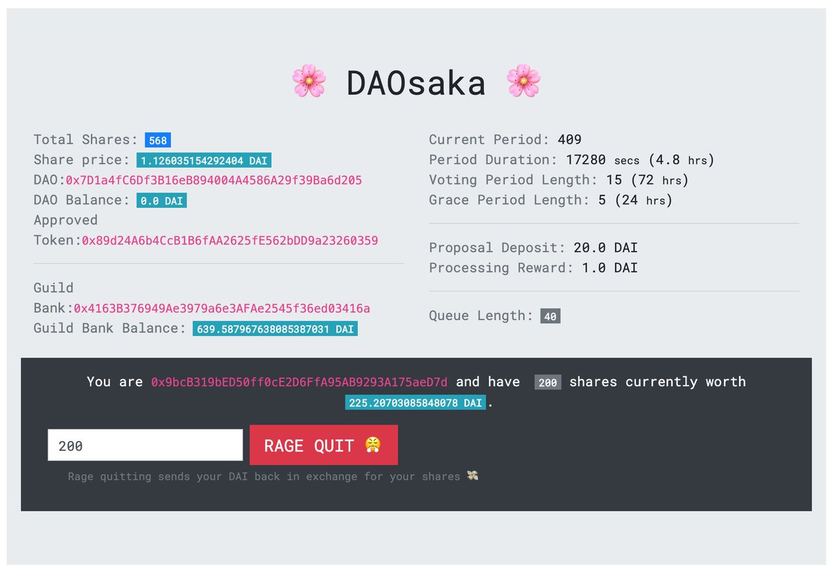 25 DAI profit (12% ROI) on my @DAO_saka pledge 🤑