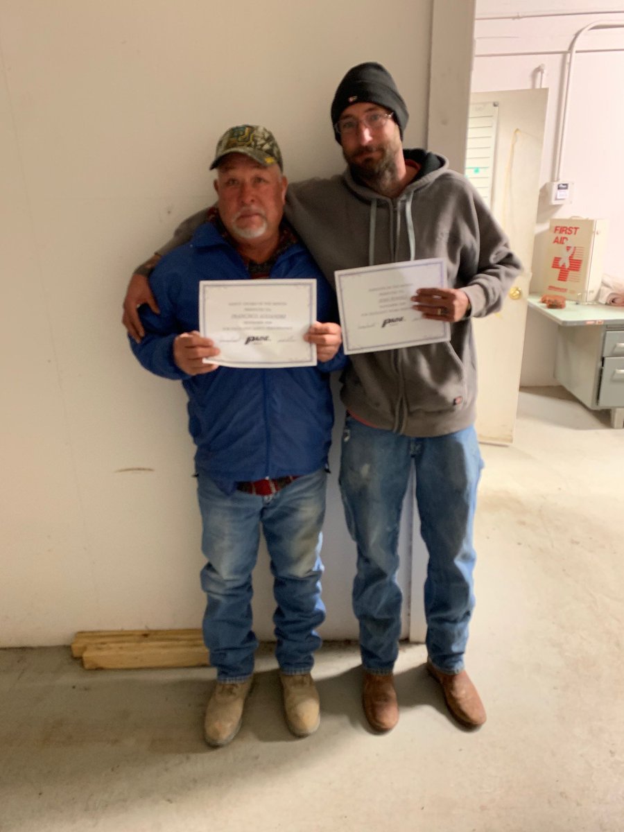 Congratulations 🎉 👏👏👏 to our November 2019 Award Winners!! Josh Powell won our Employee of the Month 👷‍♂️ Award and Francisco Alejandre won the Safety ⚠️👷🏽‍♂️ of the month Award!! #AwardWinners #WacoPaving #November2019