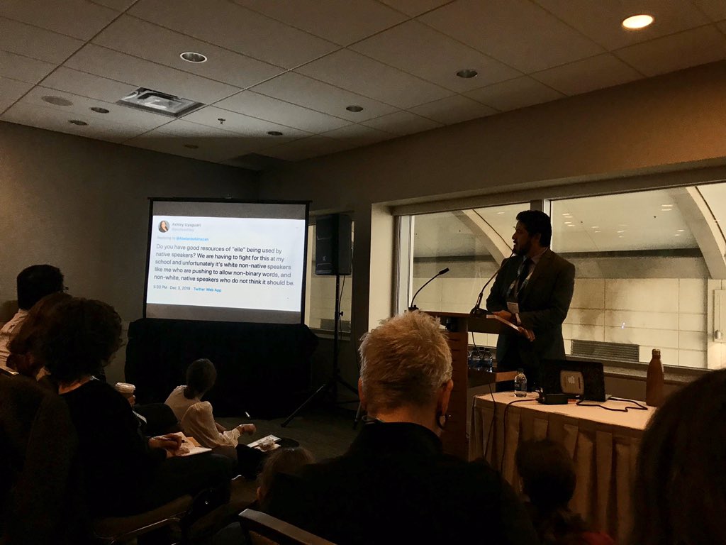 Day 2 at #NAISPoCC has been mind blowing! Gracias a <a href="/AbelardoAlmazan/">Abelardo Almazán-Vázquez</a> por educarnos e inspirarnos a crear espacios equitativos e inclusivos 💕@profeashley you were here too 😉 #Spanishteacher #langchat #teachertwitter #teacherlife #teacherofcolor #change #progressiveeducation