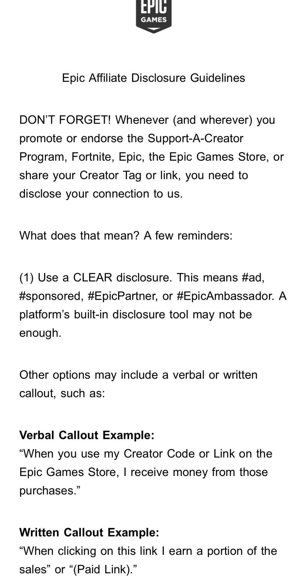 Important Support A Creator Code Adjustments