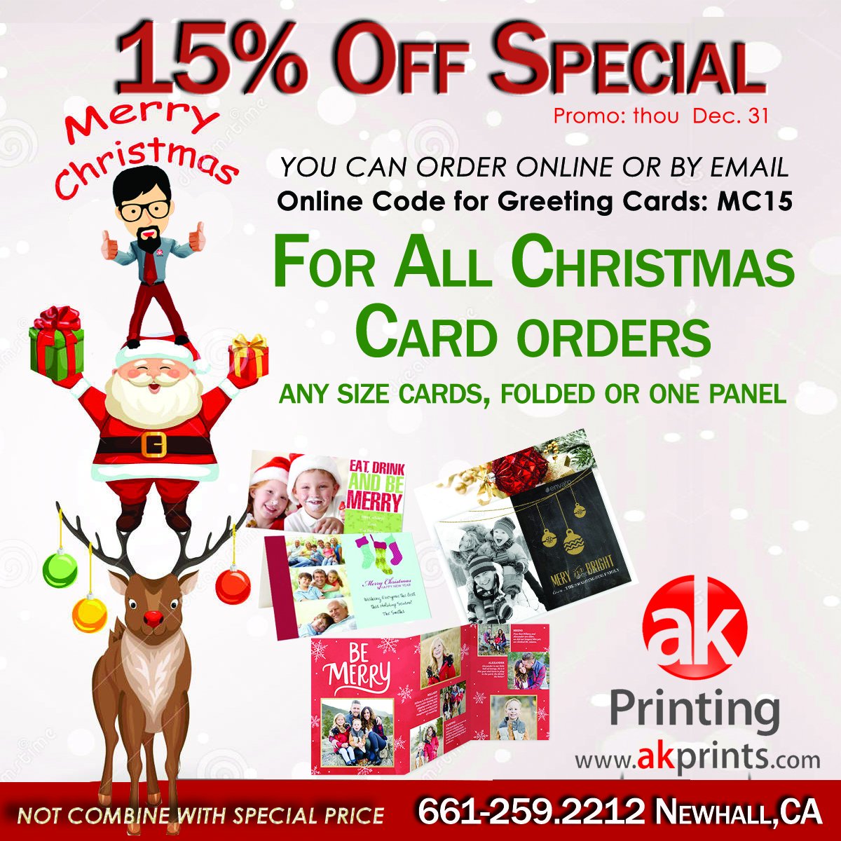 akprinting's tweet photo. Special Special For your personal holiday cards
661.259.2212 https://t.co/EIQC245MxB
#christmascard #personalizedChristmascards
#religiousChristmasCards #Santaclarita #losangeles #burbank https://t.co/86mI82iBUx