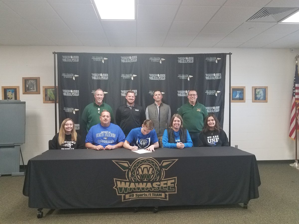 WawaseeAthletic's tweet photo. Logan Adkins will be continuing his education and baseball career at the University of St. Francis...Congratulations! https://t.co/NzGiryQNvl