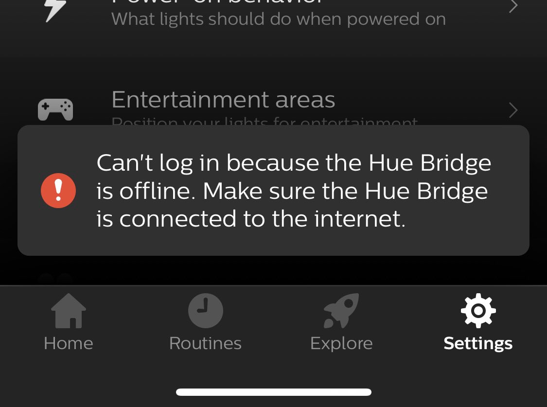 Cody Fry On Twitter I Get A Can T Login Because Hue Bridge Is Offline Again Lights Work Fine Over Wifi