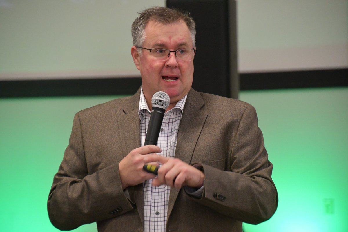 AaronPutze's tweet photo. Chad Colby: You may push the limit but sometimes you have to try. It’s OK to try and fail. You have to know where the potential is on your farm and where it’s moving if you're going to be successful @TheChadColby @IowaSoybeans #F4P19 https://t.co/FxrrcgqbiE