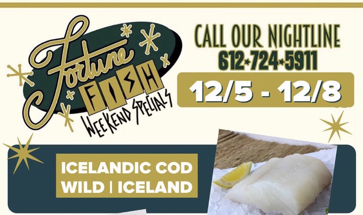 Call for your fresh Niceland Cod!