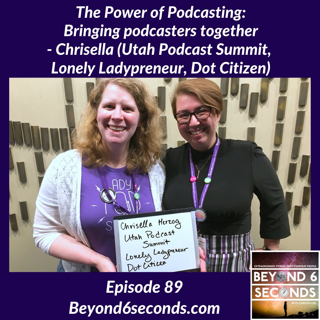 Beyond6S's tweet photo. “What’s the most meaningful experience you’ve had because of your #podcast?” Chrisella of @PeakPodcastsUT @ladypreneurspod & @DotCitizenPod shares her response on this week's episode. Listen at https://t.co/5aPRxtHjPX #spl19 #shepodcasts #shepodcastslive #Entrepreneur https://t.co/vsebU9mcqG