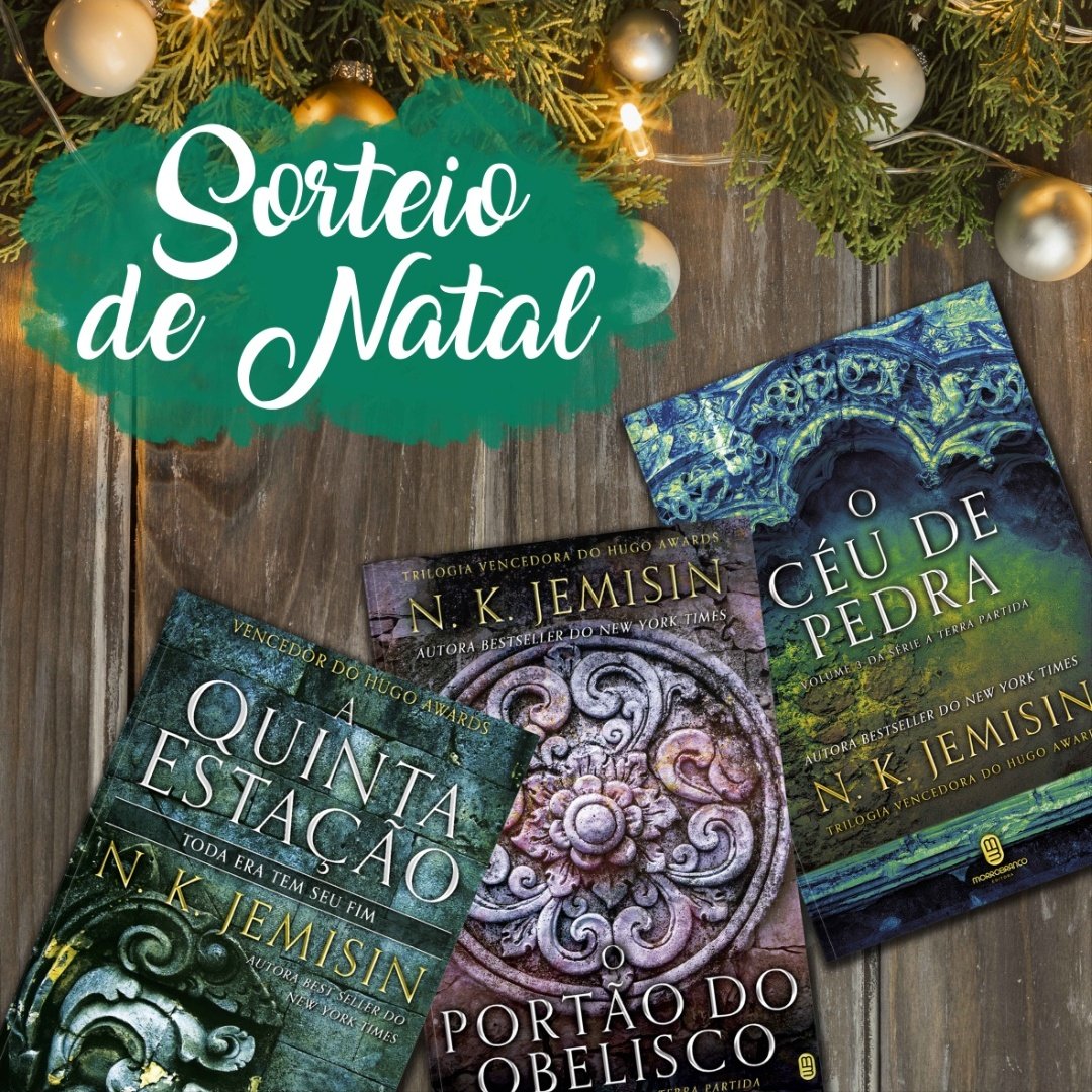 Nós prometemos trazer mais sorteios aqui no Twitter, então chegou a hora do sorteio de Natal!

Para ganhar toda a trilogia "A Terra Partida", de N. K. Jemisin, você só precisa seguir dois passos:

01. Siga <a href="/edmorrobranco/">Editora Morro Branco</a> 
02. Dê RT nesse tweet (sem mencionar)

Resultado: 18/12