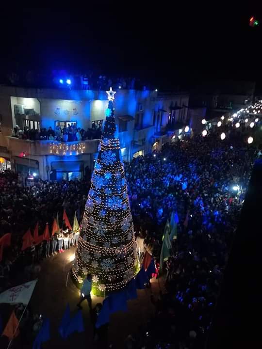 ahmadalissa's tweet photo. This is the #Syria that #USA and its mercenaries want to daeshize, talibanize and Saudize. #Merry_Chrismas from the town of #Mhardeh in Syria. https://t.co/qG1I0p3EA8