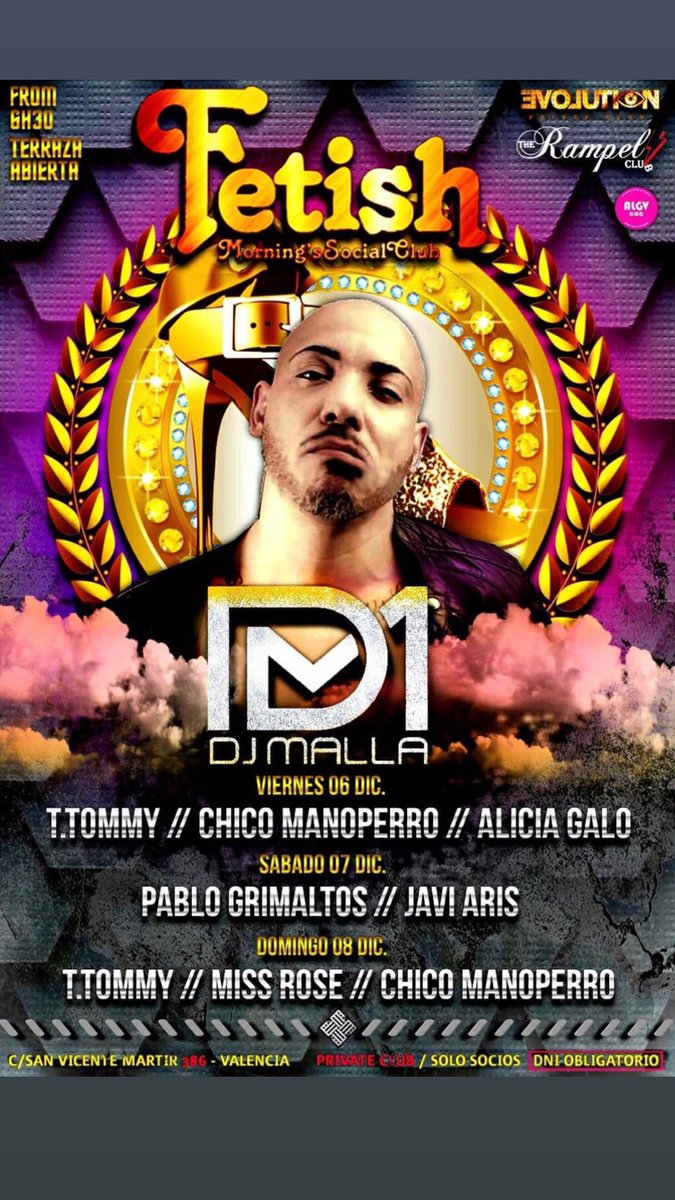 Eres de los que le gusta el mañaneo?
•
Pues te recuerdo que mañana os esperamos mi compañero <a href="/javiaris/">JAVIER ARISTIZABAL</a> y yo por la mañana en <a href="/FetishVLC/">FetishVLC</a> 
•
#techhouse  #techhousemusic #after #party #valencia #buenrollo #friends #family #music #dj #fetishmorningssocialclub