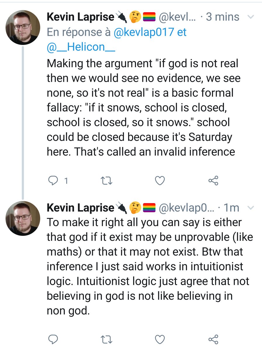 Kevin Laprise Just Because I Think You Didn T See Me Full Explanation In Logical Form This A Simple Argument Of The Symbolic Logic Formula P Q Q V Q Like You Can