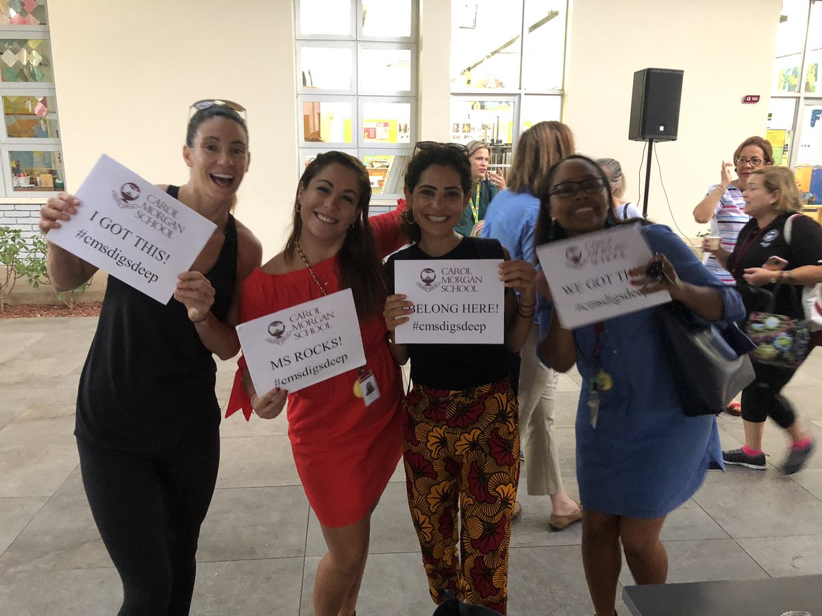 TedOCschool's tweet photo. Such a great spirit week capped off by #positivesignfriday #PositiveSignThursday #onfriday @casehighprinc @CMSSharks @MGeoghegan22 @yasmine_bey1 @Agelduran #JoyfulLeaders #relationshipsb4tasks #cmsdigsdeep #leadlap #proudtobeashark #lovemyjob #wearecarolmorgan https://t.co/ZXEysdNFK8