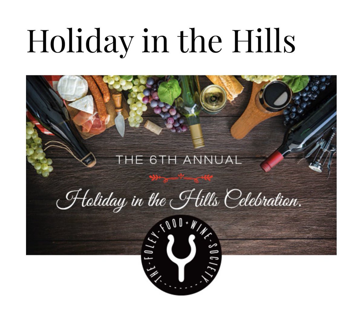 Holiday in the Hills happening tomorrow, December 7th from 11am-4pm! Hope to see you there!