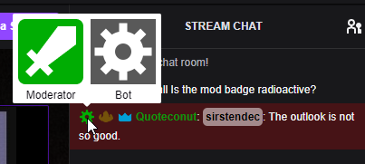 Frankerfacezさんはtwitterを使っています Twitch Has Responded To Feedback And Adjusted The Color Of A Few Badges Specifically Moderator Automod Vip And Prime Our New Release V4 17 1 Updates The Colors Frankerfacez Uses To Match Md
