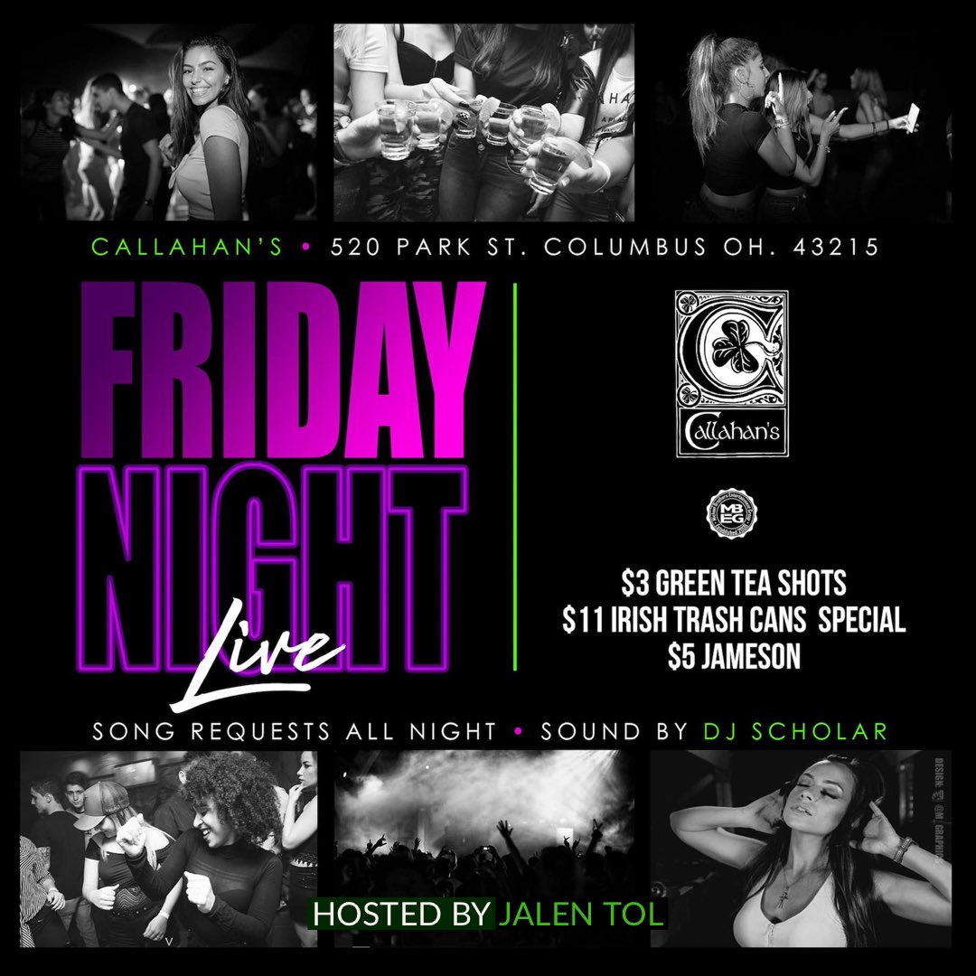 #Columbus #Ohio is the move tonight! I’ll be djing at my brand new friday night residency <a href="/CallahansCbus/">Callahan's Bar</a> !