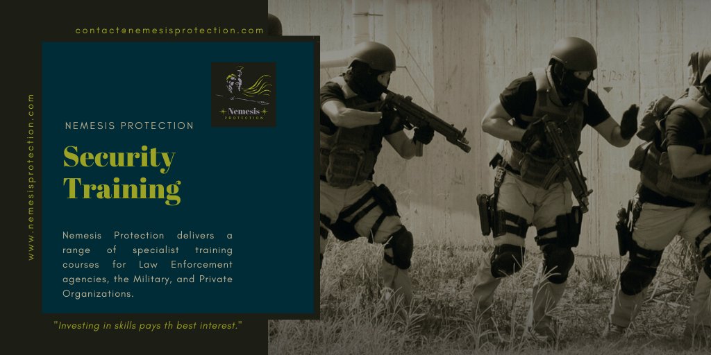 NemesisProtect1's tweet image. #NemesisProtection delivers a range of specialist training courses for Law Enforcement agencies, the Military, and Private Organizations. Get in touch at contact@nemesisprotection.com or visit nemesisprotection.com for more info. 

#securitytraining #closeprotectiontraining