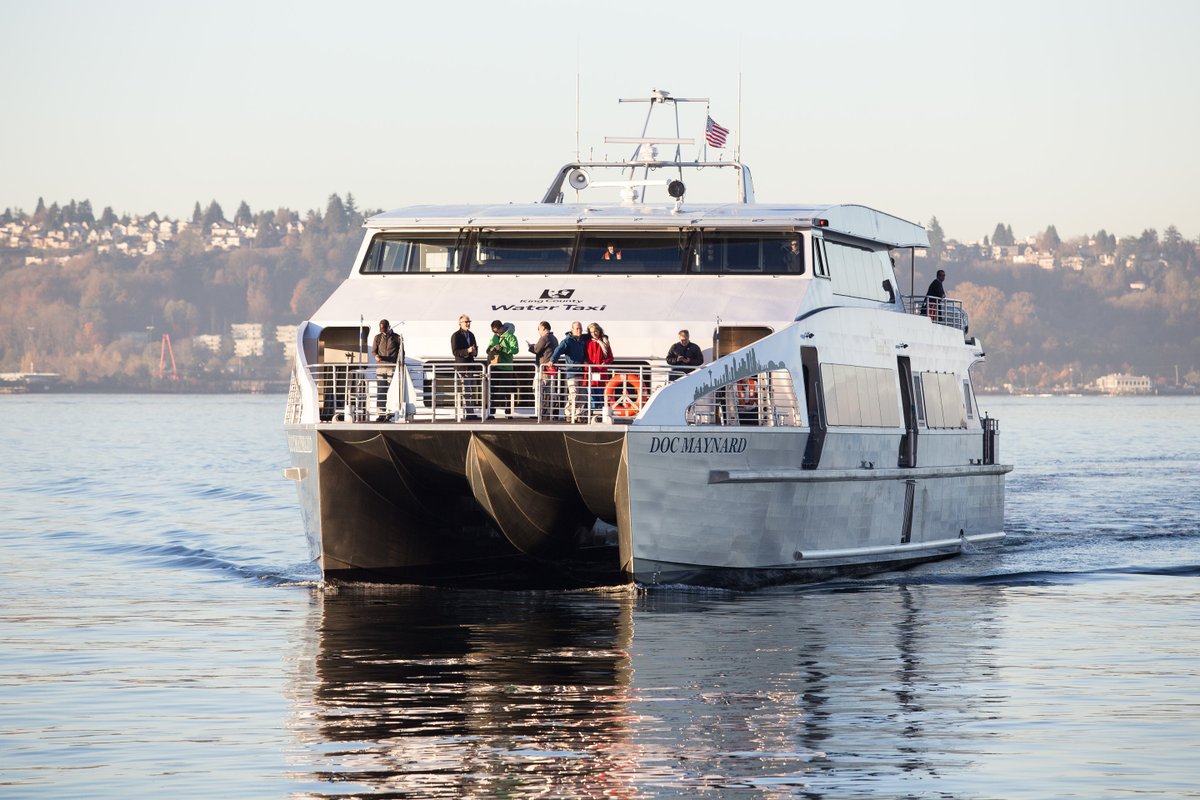 The King County Water Taxi "Doc Maynard" leaving West Seattle.