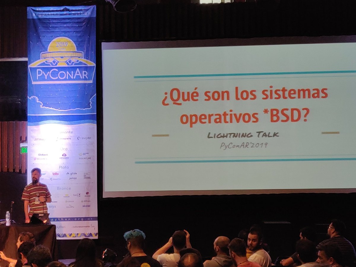 sysarmy's tweet image. Comenzando las lightning talks en #PyConAr2019, @pcarboni y @BSDarmy