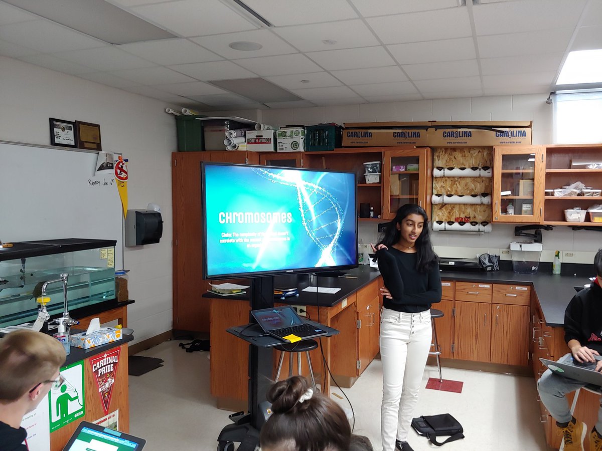 Biology students utilizing the classroom to the fullest potential. Student seminar presentations, Osmosis lab CER work on the other. #eaglessoar