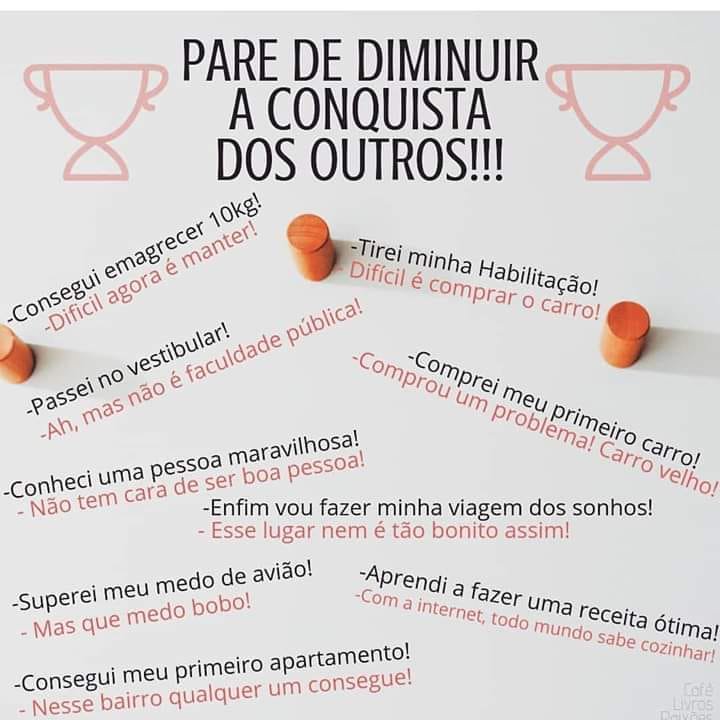 QuebrandoOTabu's tweet photo. Não seja a pessoa que diminui a conquista dos outros. https://t.co/VGwsZwbMFo
